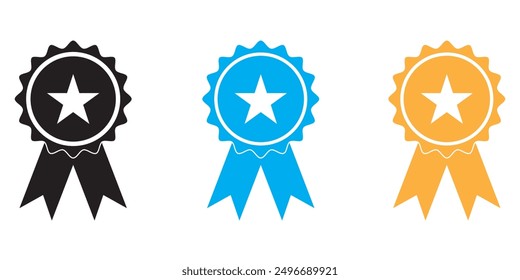 Icono de la insignia. Diseño de icono de insignia de cheque eps 10