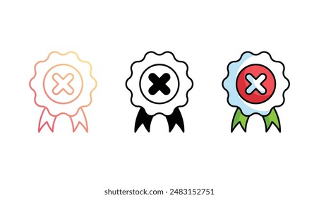 Badge icon design with white background stock illustration