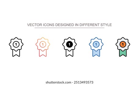 Diseño de icono de insignia con fondo blanco Ilustración de stock