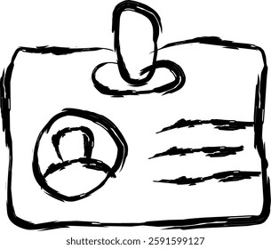 badge icon in Doodle style