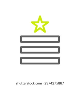 Badge icon duocolor grey vibrant green colour military vector army element and symbol perfect.