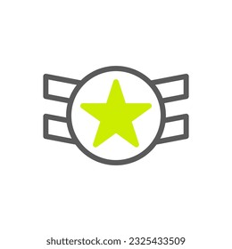 Badge icon duotone grey vibrant colour military vector army element and symbol perfect.
