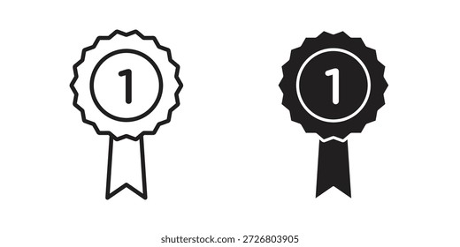 Icono de insignia icono plano simple. Versión Liner - Vector de stock.