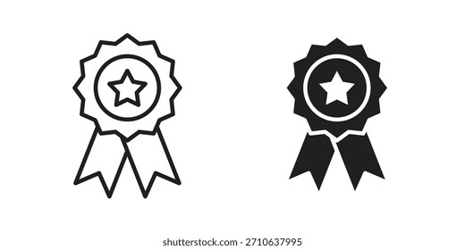 Icono de insignia. Colección de estilo de trazo y plano. símbolo simple