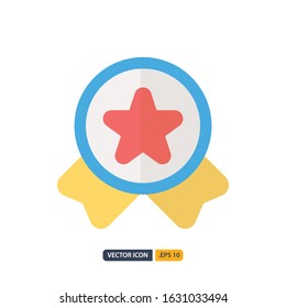 badge icon in Flat style isolated on white background. for your web site design, logo, app, UI. Vector graphics illustration and editable stroke. EPS 10.
