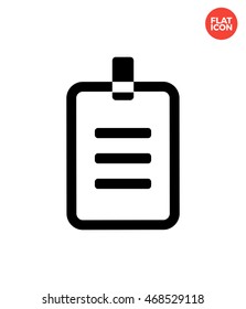 Badge Icon Flat Style Isolated Vector Illustration