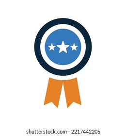Badge Symbol. Glyphische Vektorgrafik EPS.