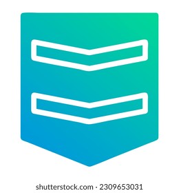 badge icon gradient green blue colour military vector army element and symbol perfect.
