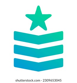 badge icon gradient green blue colour military vector army element and symbol perfect.