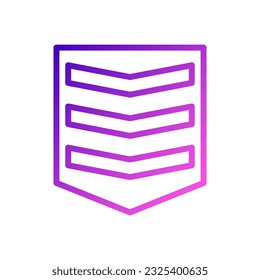 Badge icon gradient purple pink colour military vector army element and symbol perfect.