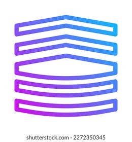 badge icon gradient purple style military illustration vector army element and symbol perfect. Icon sign from modern collection for web.