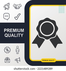 Badge icon graphic element. Modern design.