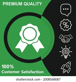 Badge icon. With green and black background option