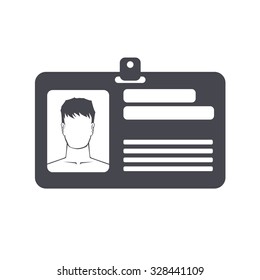 badge icon. Identification card icon