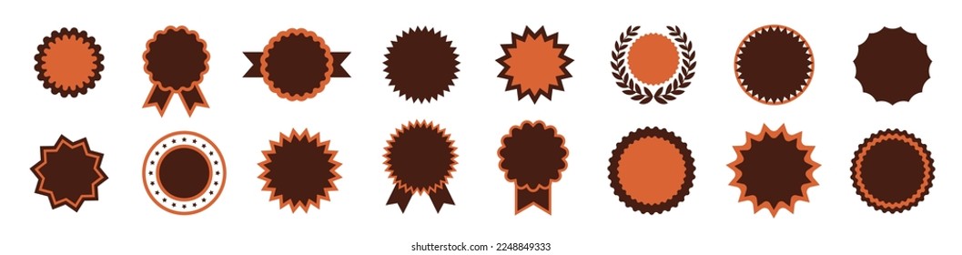 Icono de marca. Ilustración de etiquetas. Vector de parches.