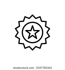 Badge icon logo design. Awards icon vector. Achieve sign and symbols. Stamp