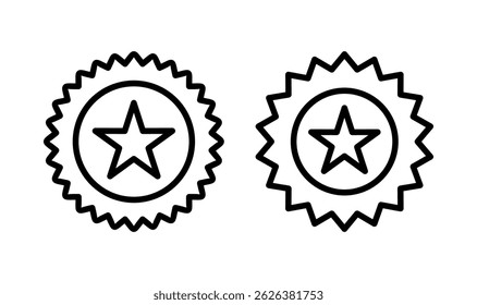 Badge icon logo design. Awards icon vector. Achieve sign and symbols. Stamp