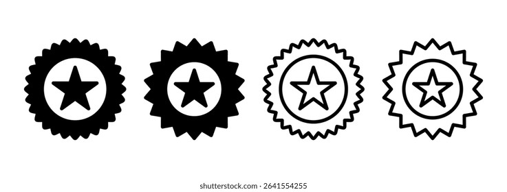 Badge icon logo design. Awards icon vector. Achieve sign and symbols. Stamp