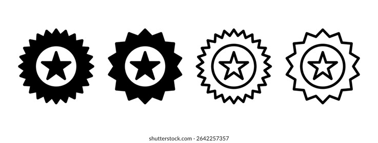 Badge icon logo design. Awards icon vector. Achieve sign and symbols. Stamp
