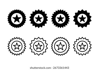 Badge icon logo design. Awards icon vector. Achieve sign and symbols. Stamp