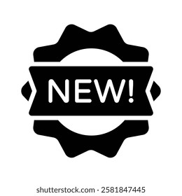 Badge icon with NEW label for new product arrivals