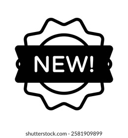 Badge icon with NEW label for new product arrivals