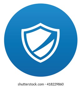 Badge icon on blue button,vector