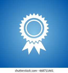 Badge Icon on blue color.
