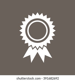 Badge Icon on Dark Gray Color. Eps-10. 