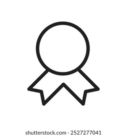 badge icon outline stroke vector eps illustration