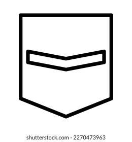 badge icon outline style military illustration vector army element and symbol perfect. Icon sign from modern collection for web.