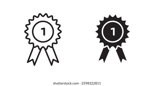 Badge icon outlined icon vector collection.