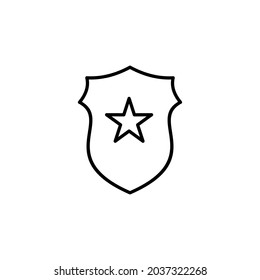 Badge icon, Police badge icon, Name Tag Icon Vector Illustration, Star badge, Employee badge.