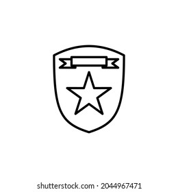 Badge icon, Police badge icon, Name Tag Icon Vector Illustration, Star badge, Employee badge.