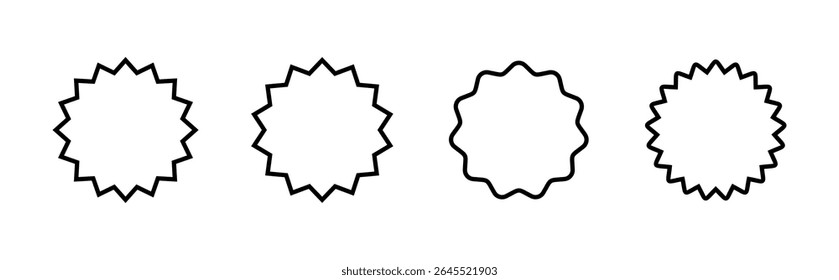 Conjunto de iconos de insignia. Icono de premios. Lograr. Sello