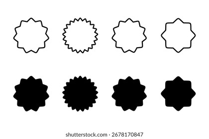 Conjunto de iconos de insignia. Icono de premios. Lograr. Sello