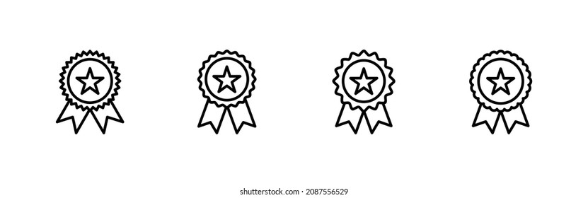 Badge icon set. Awards icon vector. Achieve sign and symbols