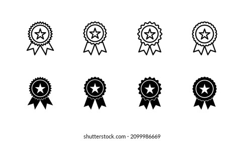 Badge icon set. Awards icon vector. Achieve sign and symbols