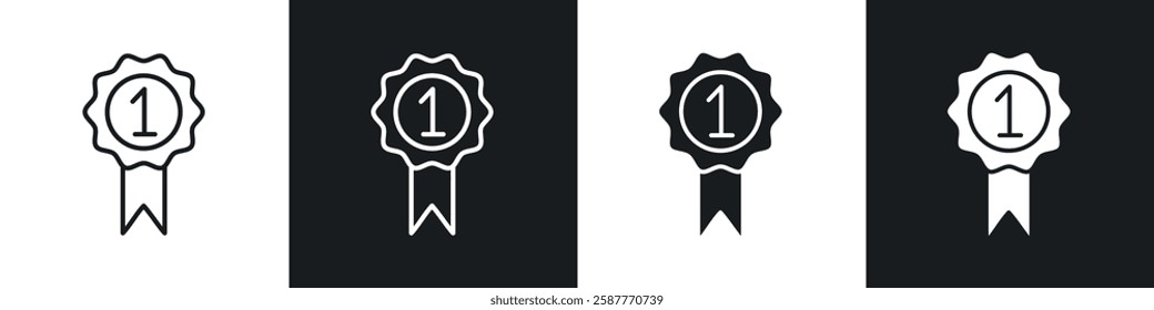 Badge icon set black and white colors. Graphic Vector icons pack