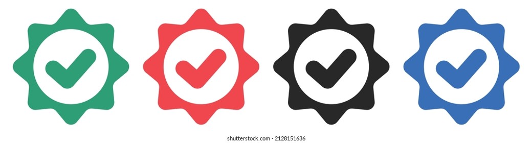 Das Badge-Symbol wird mit den entsprechenden Markierungen gesetzt. Bearbeitbare Vektorgrafiken.