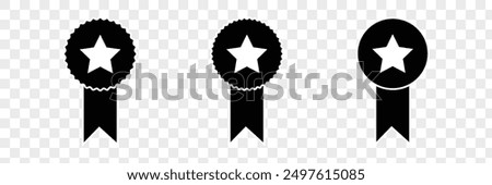 Badge icon set. Rosette Stamp Icon Vector Design Template. Badge icon.