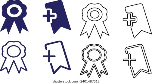 Icono de insignia en la moderna garantía de vectores de estilo plano, Medalla, Símbolo de premio. 