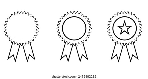 Badge icon set icon vector. Achieve sign and symbols design eps 10