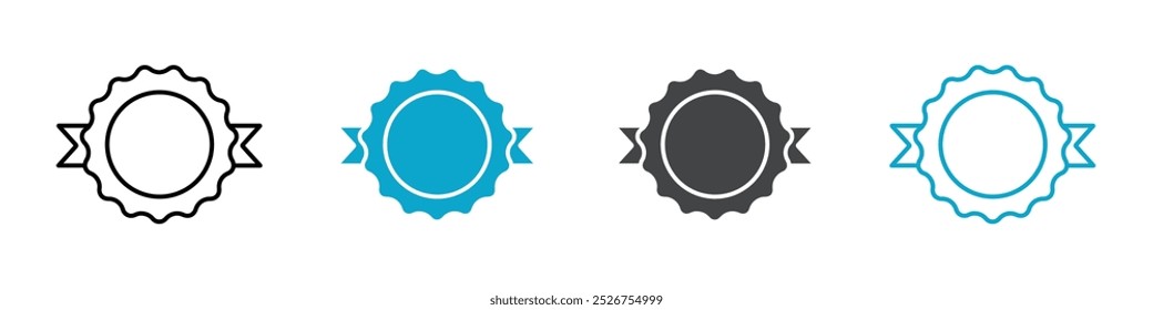 badge icon set vector art