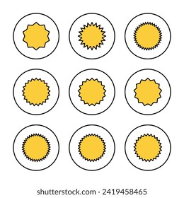 Badge icon set vector. Awards icon vector. Achieve sign and symbols