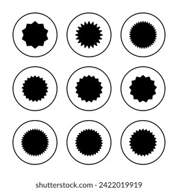 Badge icon set vector. Awards icon vector. Achieve sign and symbols
