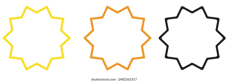 Vektorgrafik des Badge-Symbolsatzes. Auszeichnungen Symbol Vektorgrafik. Zeichen und Symbole erreichen