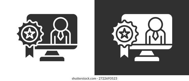 Badge Icon Set Vector Collection Isolated In Black And White
