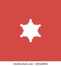 badge icon. sign design. red background