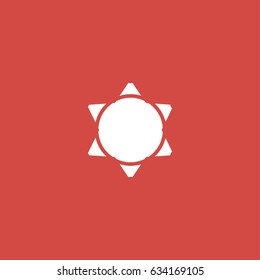 badge icon. sign design. red background